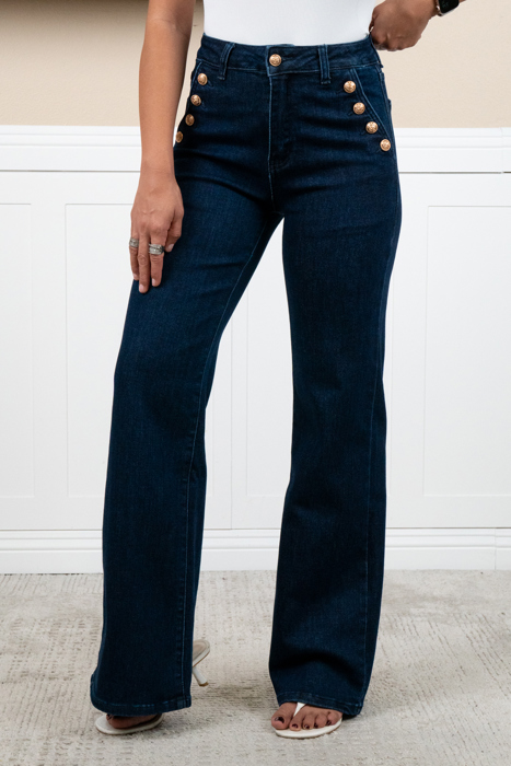 Gina High Waist Straight Leg Jeans 