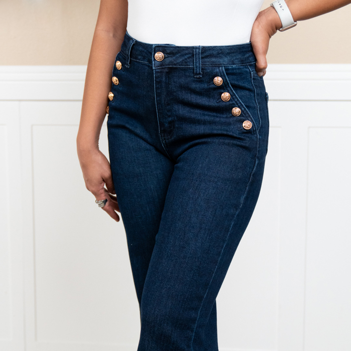 Gina High Waist Straight Leg Jeans 