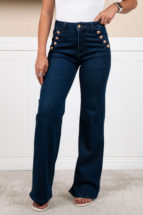 Gina High Waist Straight Leg Jeans 