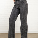 Medium Charcoal Joy Rhinestone Straight Jeans