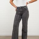 Large Charcoal Joy Rhinestone Straight Jeans