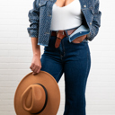 Small Blue Joy Rhinestone Jacket