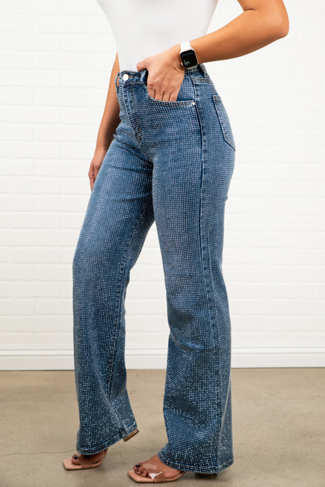 Angel Straight Leg Light Wash High Waisted Denim