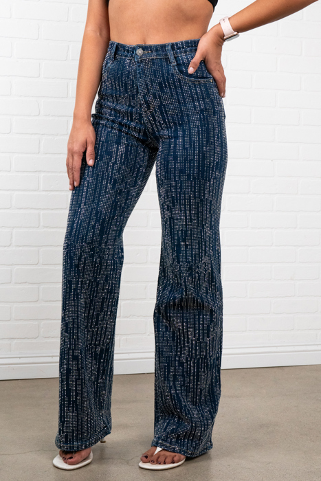 Trinity Rhinestone Straight Jeans