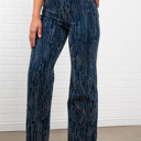 Large Blue Trinity Rhinestone Straight Jeans