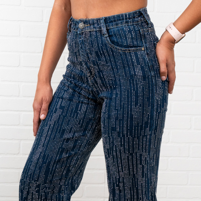 Trinity Rhinestone Straight Jeans