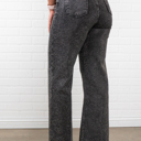 Small Charcoal Angel Straight Leg Light Wash High Waisted Denim