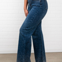 Small Blue Olivia Rhinestone Straight Jeans