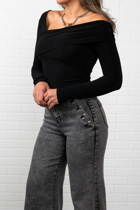 Lauren Long Sleeve Off-Shoulder Top