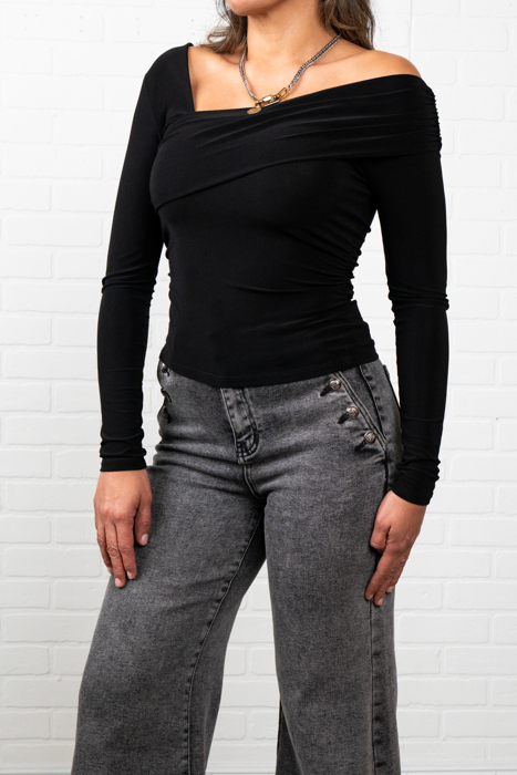Lauren Long Sleeve Off-Shoulder Top