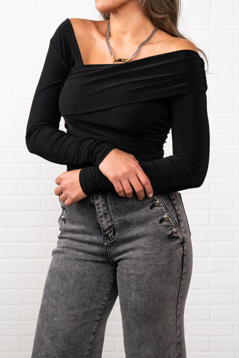 Lauren Long Sleeve Off-Shoulder Top