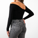 Large Lauren Long Sleeve Off-Shoulder Top