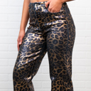 XL Blue Kristina Leopard Print Jeans