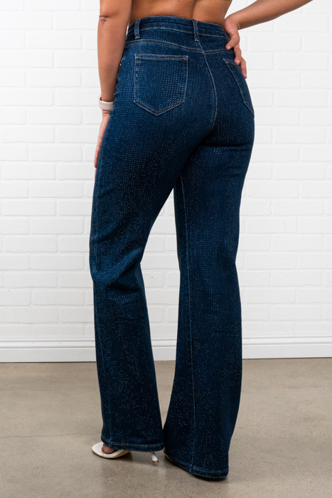 Adaline Rhinestone Straight Jeans