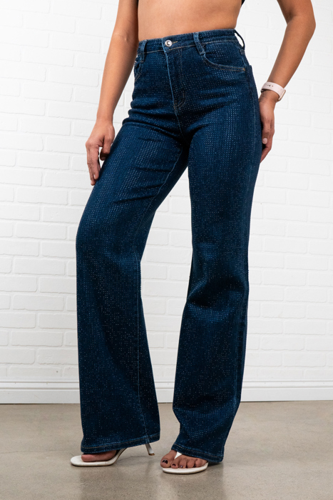 Adaline Rhinestone Straight Jeans