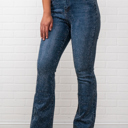 Large Blue Evelyn Rhinestone Flair bottom Jeans