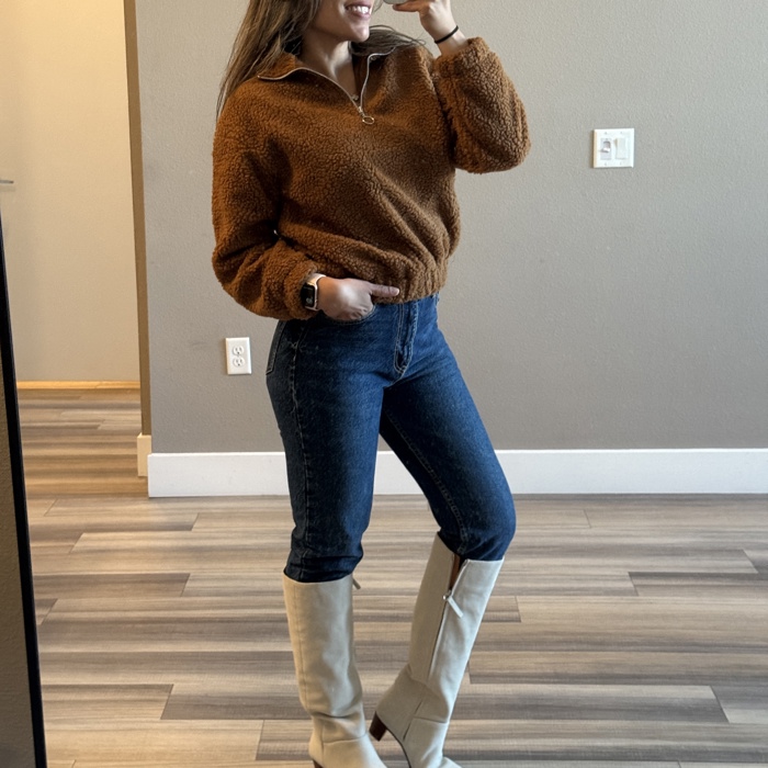 Teddy Half Zip Jacket