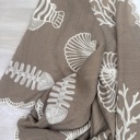 Mocha Vallarta Seashell Embroidered Kimono Beach Cover Up