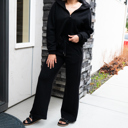 Small Black Hannah 2 Piece Comfy Set
