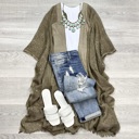 One Size Fits Most Mocha Luz Silver Sequin Kimono