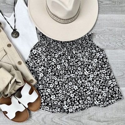Clara Elastic Waistband Floral Shorts