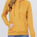 Small Mustard Valery Basic Hoodie