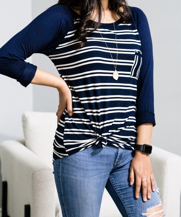 Merry Stripe 3/4 Sleeve