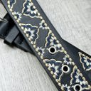 One Size Fits Most Black Ashley Embroidered Faux Leather Belt