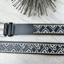 One Size Fits Most Black Ashley Embroidered Faux Leather Belt