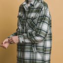 Large Hunter Sherpa Plaid Button Up Jacket