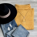 Small Tangerine Claudia Turtle Neck Comfy Sweater