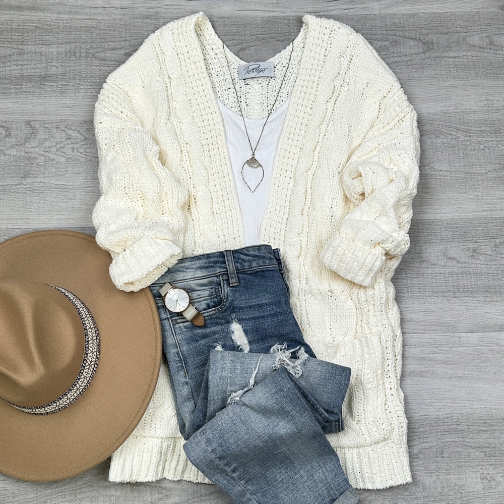 Buttery Soft Cable knit Cardigan