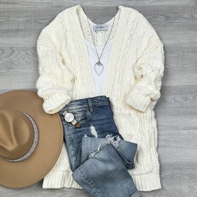 Buttery Soft Cable knit Cardigan