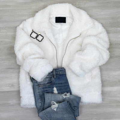 Julie Sherpa like Cozy zip up Jacket