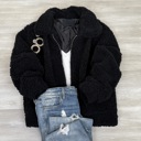 Small Black Julie Sherpa like Cozy zip up Jacket