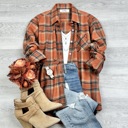  Oversized Long Sleeve Button up Plaid Fall Flannel