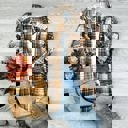  Oversized Long Sleeve Button up Plaid Fall Flannel