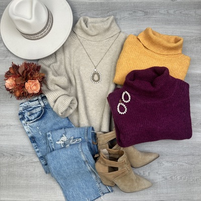 Claudia Turtle Neck Comfy Sweater