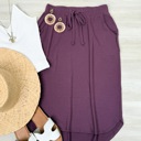 Medium Grape Spring Summer Tulip Pocket Skirt