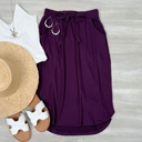 Small Eggplant Spring Summer Tulip Pocket Skirt