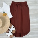 Large Rust  Spring Summer Tulip Pocket Skirt