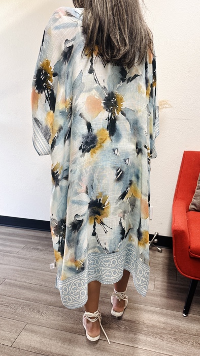 Botanical Floral Kimono