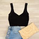 Small Black Aileen Knitted Cropped Top