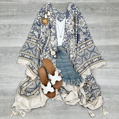 Morocco Tassels Kimono