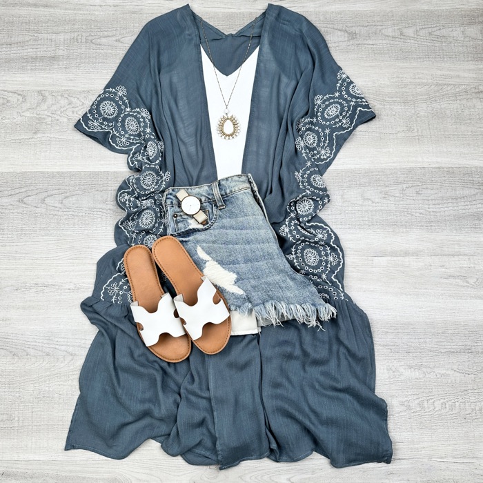 Eliana Embroidered Cardigan kimono
