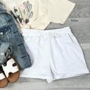 Small White Rachel Lounging Shorts
