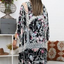 One Size Fits Most Black Camila Embroider Floral kimono