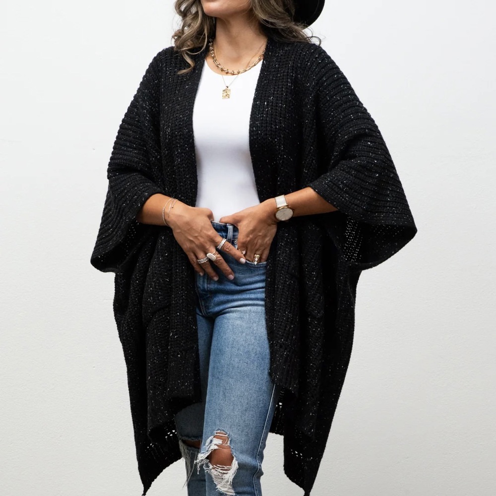 Jasmine Chunky Ribbed Knit Pocket Cardi