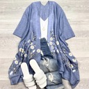  Daisy Embroidered Kimono / Kimonos Lightweight spring summer cardigan