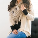 Mocha  Adi chunky knit scarf